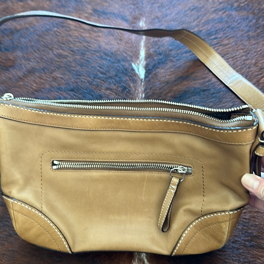 COACH East/West DUFFLE LEATHER HANDBAG Saddle Color K0993-Z14700